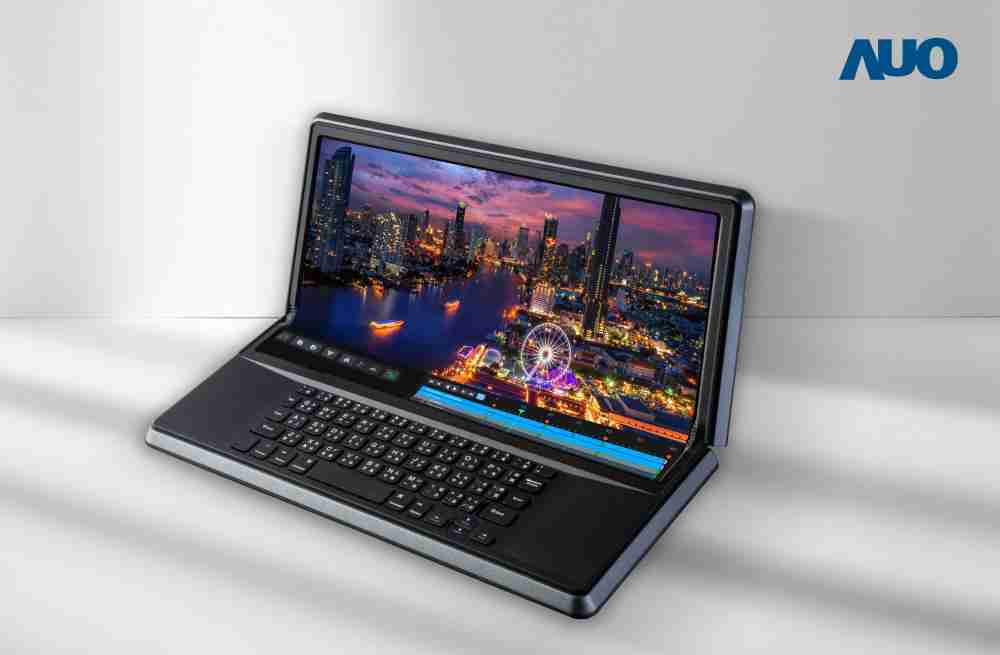 森林舞会14.6吋Micro LED折迭显示屏幕，，，搭配半径4mm的弯折绞炼，，，，以及高画素、、、高亮度、、、高对比度的显示技术特点，，，，即便在大视角下仍保有绝佳色相与亮度