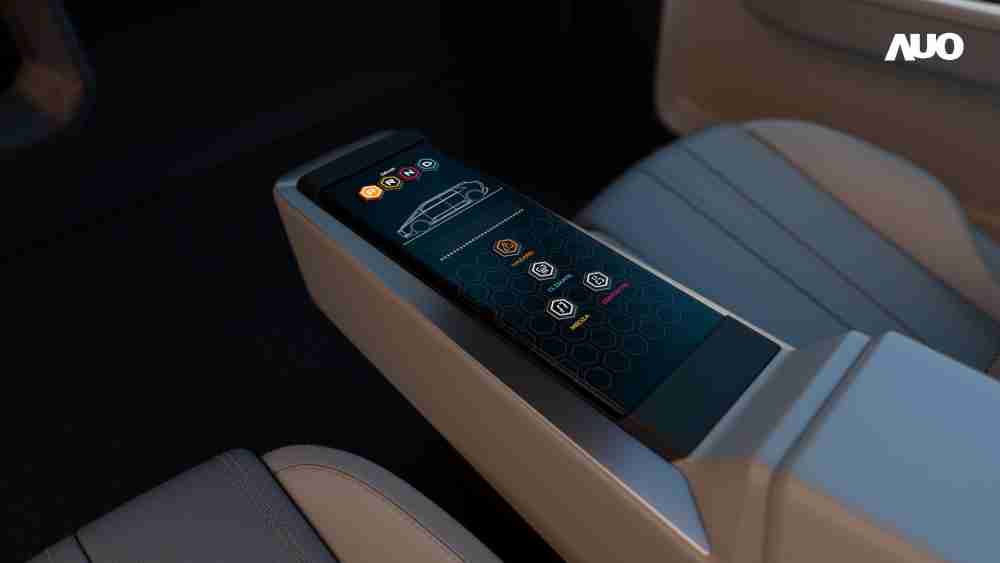 森林舞会以人性化设计打造多变形态中控显示(Morphing Center Control)，，不使用时仅平面显示信息，，，，进行操作时，，，，显示器则会动态隆起，，转变成3D实体按钮，，并有触觉回馈，，展示人机互动新体验
