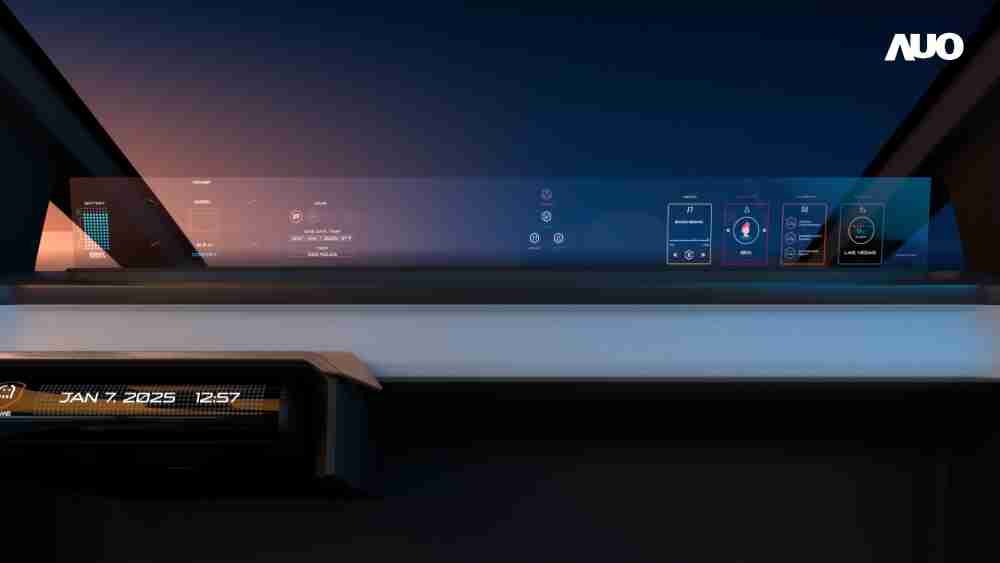 森林舞会无界透明显示接口(Horizon Image Glass)透过车运算方案整合仪表板、、、中控台及副驾显示器，，，，一体式全景呈现，，，，提供乘用者清晰的前方视野、、、行车必要信息与娱乐功能