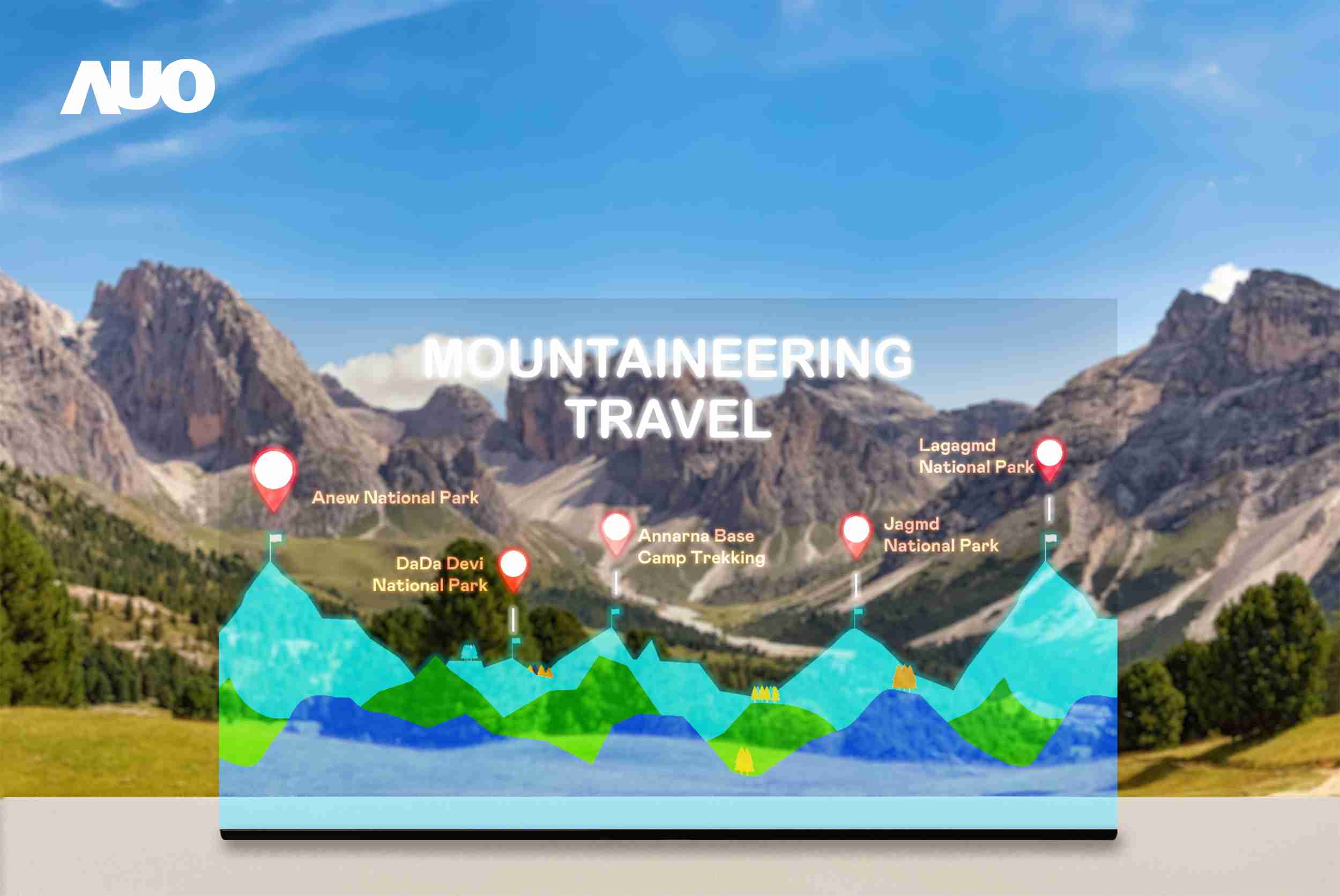 森林舞会展示全球单片尺寸最大(*)42吋透明Micro LED显示器拼接而成的〝64吋透明Micro LED显示器〞，，，具备高透明度、、、1,000 nits高亮度、、、广色域、、采用三边无边框的无缝拼接等多重特色，，呈现超高清、、、、细腻画质而不遮挡后方视觉，，，满足层峰需求，，，，可广泛运用于零售、、艺术展览或商业空间等场域