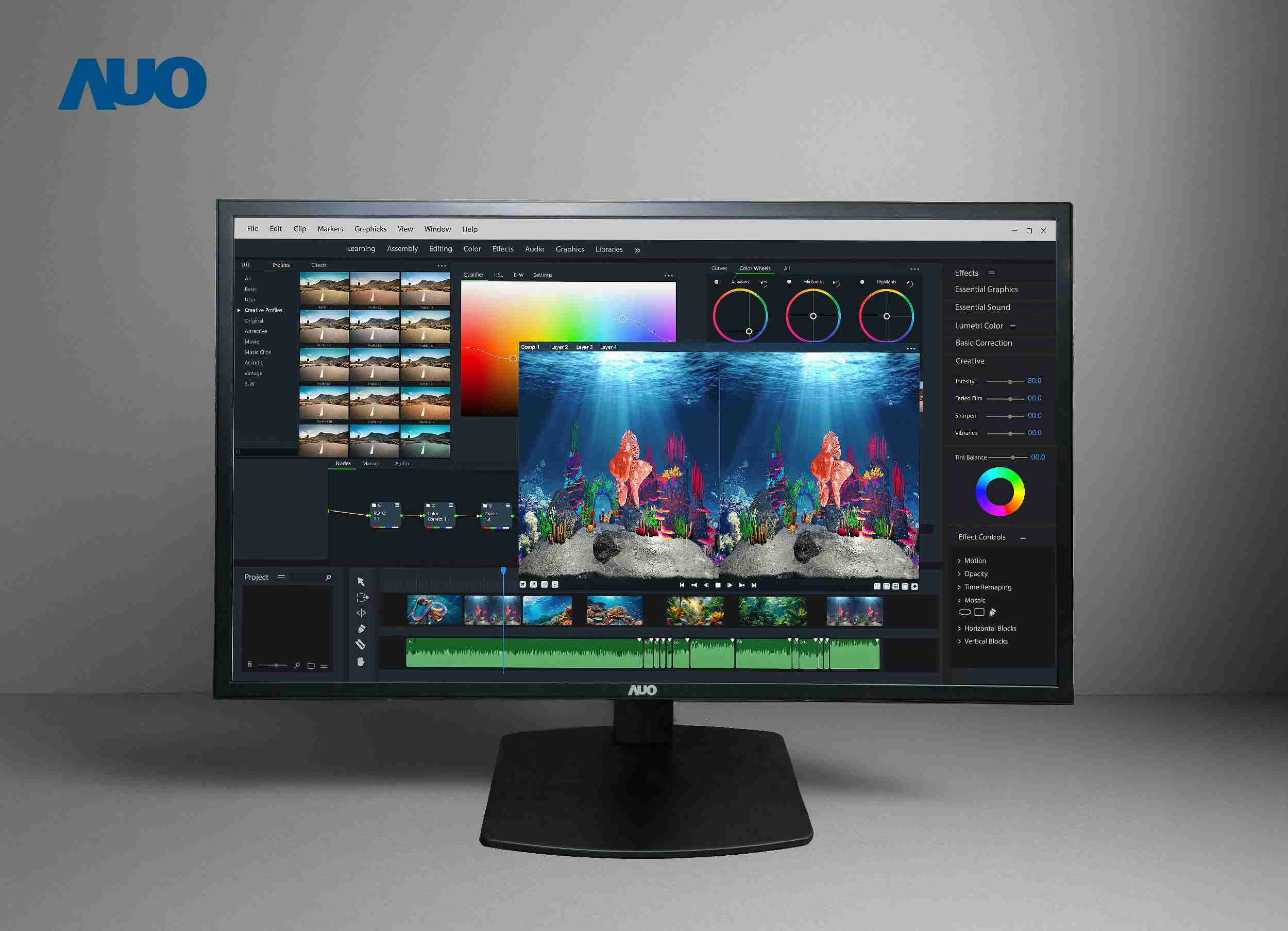森林舞会开发32吋2D/3D专业桌上型显示器，，拥有8K4K超高分辨率，，，并以低串扰算法优化3D显示效果，，搭载自动眼球追踪功能，，，，能实时调整3D图像，，进行实时2D与3D无缝共存窗口，，提供图像设计工作者突破二维接口的崭新工作氛围与效率